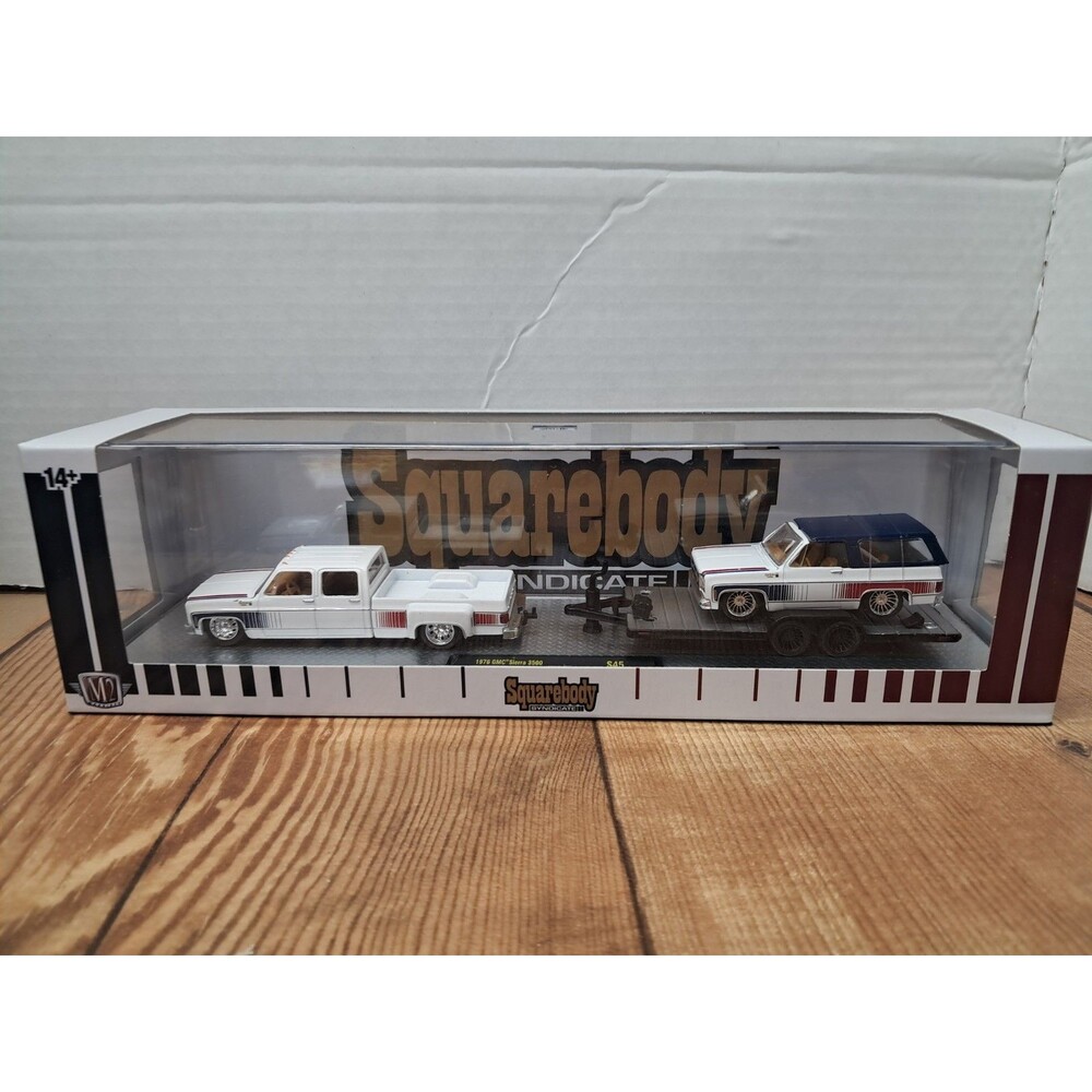 M2 Machines Squarebody Syndicate Set 1976 GMC SIERRA 3500/1975 GMC JIMMY SIERRA